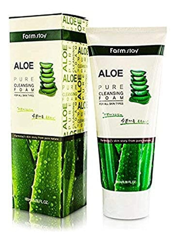 Farmstay Aloe Pure Espuma Limpiadora. 6.1 Fl Oz