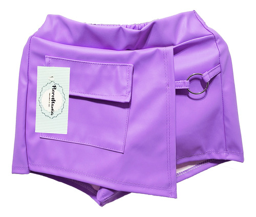 Short Pollera Cargo Engomada Para Nena