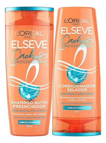  Kit Shampoo E Cond Elseve Cachos Longos Dos Sonhos 200ml