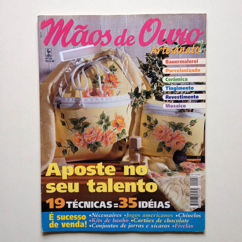 Revista Mãos De Ouro Artesanato Cerâmica Banco Cartões B395