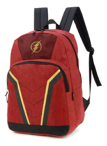 Mochila Escolar Flash Vinho Dc Comics - Luxcel Luxcel Cor Vermelho