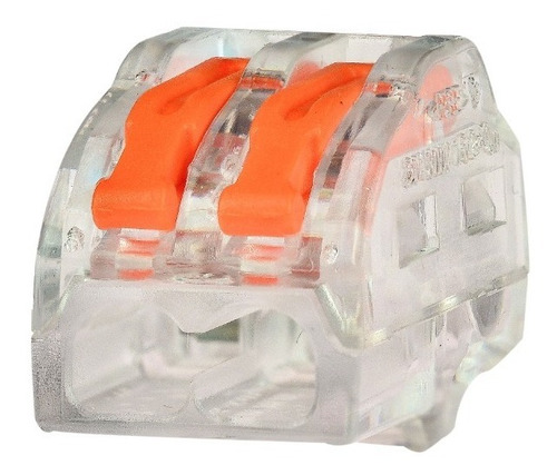 Imagem 9 de 9 de 50 Conector Borne Emenda 2 Fios Jack 622 Tipo Wago 222-412