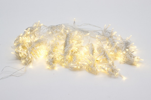 Imagen 3 de 7 de Cortina De Luces Led 3x3m Calido 300 Serie Luces Navideñas