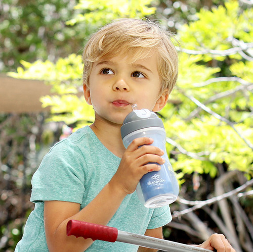 Chicco Sport Cup 14m+ Botella Deportiva Con Popote Azul