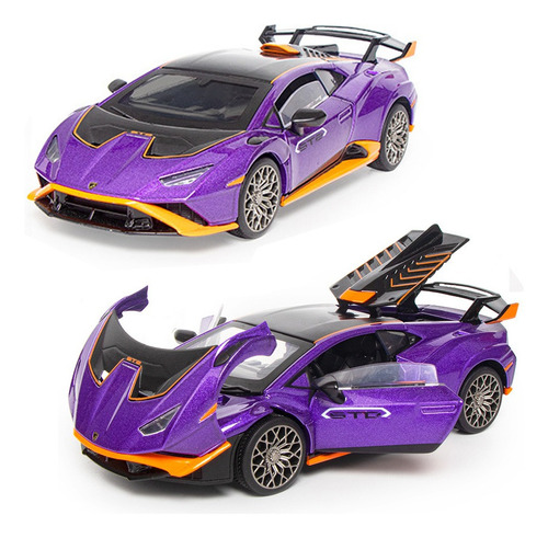 Lamborghini Huracán Sto Miniauto Metal Con Luz Y Sonido 1/32