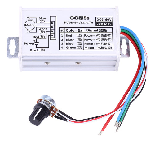 Controlador De Velocidad De Motor Dc 9-60v 20a Controlador D