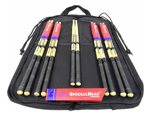 Kit Baqueta 5 Par 7a Specialbeat By Prostick Usa +bag Brinde