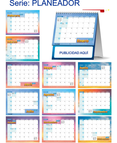 Calendarios De Escritorio 2024 P X50 Unidades 