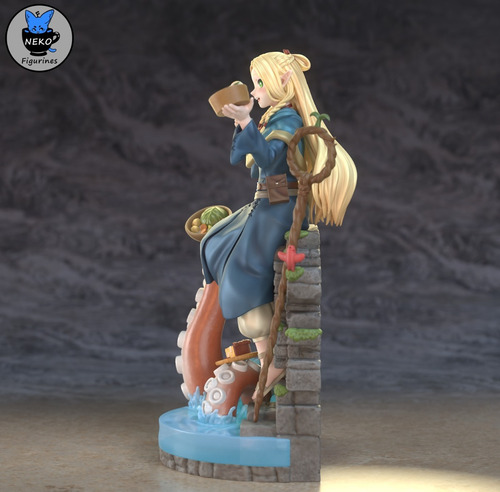 Marcille Donato Dungeon Meshi Anime Elfa Figura Resina 24cm