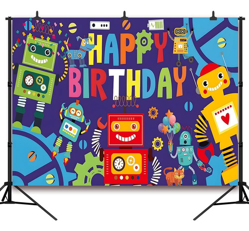 Robot Para Fiesta De Cumpleaños De Niños 2.13 X 1.52 M