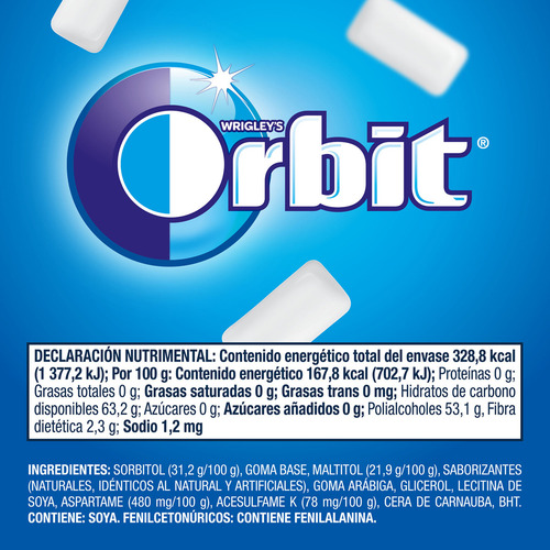 Orbit Menta Chicles De Menta Sin AzĂșcar Caja 40 Piezas