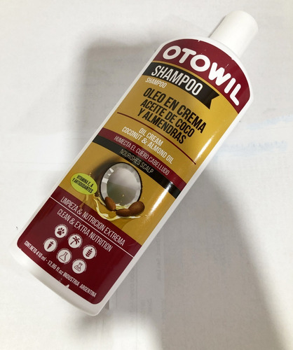 Imagen 4 de 7 de Shampoo Aceite De Coco Y Almendras De Otowil X410ml