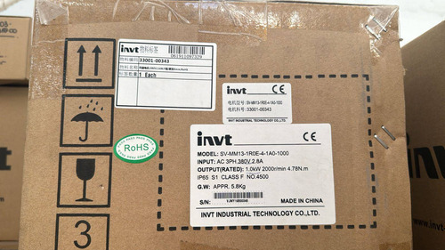 Servomotor Invt Sv-mm13-1r0e-4-1a0-1000 - 380v 1kw