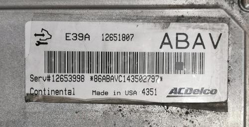 Computadora De Motor Buick Verano 2015 2.4l 12651807 Abav (Usado)
