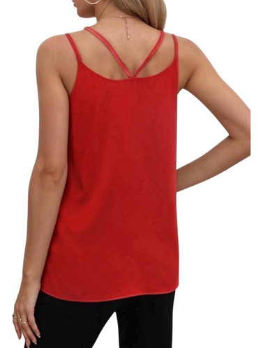 Blusa Tirantes Dobles Escote V Y Espalda Cruzada #30