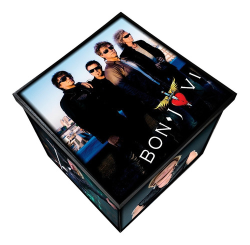 Bon Jovi Caixa Box De Madeira Mdf Para Coleção Rock