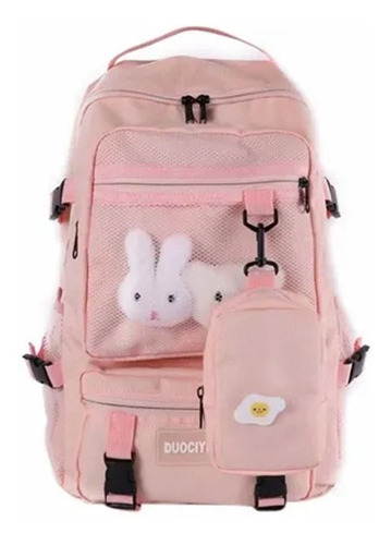 Imagen 1 de 4 de Mochila Versión Coreana Color Sólido Gran Capacidad