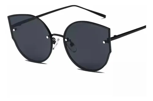 Gafas Ojo Gato Mujer Metal Negro Verano