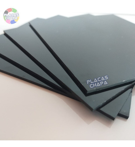 Chapa Placa De Poliestireno Ps Preta 4mm X 100cm X 50cm