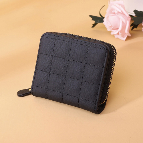 Mini Bolso De Mujer Con Cremallera Corta Con Billetera Peque