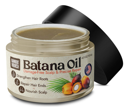 Aceite De Batana De Bambú Y Abedul Crudo, 100% Orgánico Puro
