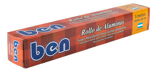 Rollo De Papel Aluminio Premium En Estuche 28cm X 5mts