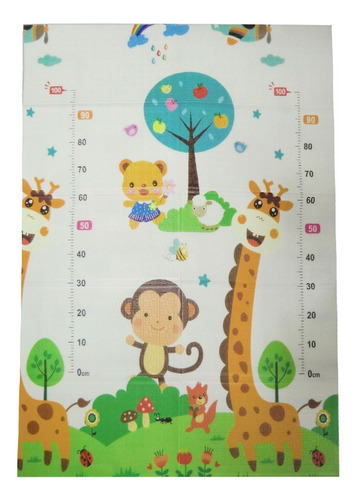 Alfombra Infantil Plegable Anti Golpes 120 X 180 Cm Zoo