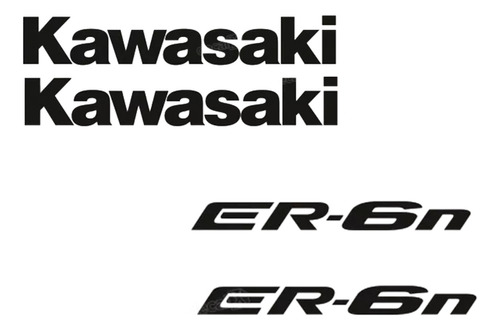 Kit Jogo Faixa Emblema Adesivo Kawasaki Er-6n 2009 Branca