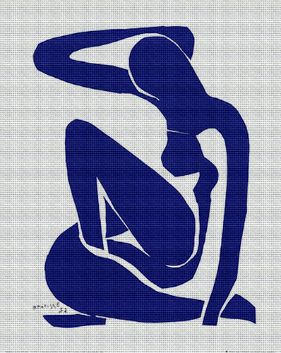 Arte Bordado Azul Nude Matisse Kit