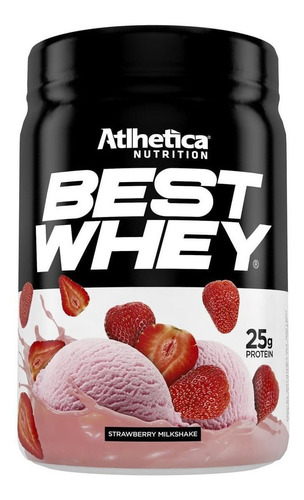 Suplemento en polvo Atlhetica Nutrition  Best Whey Best Whey proteínas sabor strawberry milkshake en pote de 450g