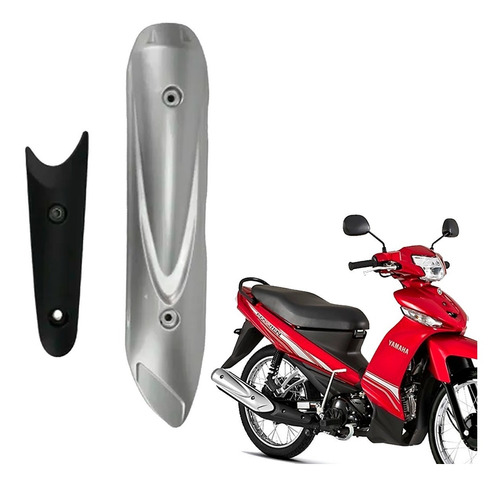 Kit 2 Peças Protetor Escapamento Yamaha Crypton 115 09 Ed. 