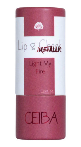 Bálsamo Vegano Lip & Cheek Metallic: Light My Fire Ceiba
