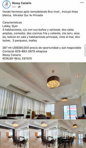 Imagen 7 de 14 de Vendo Mirador Sur Próximo A La Anacaona Tres Hab Con Su Baño