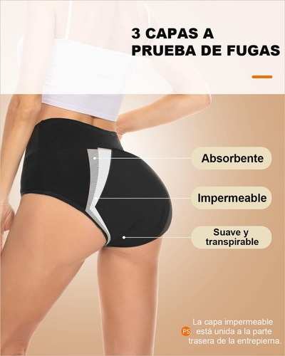 Paquete De 3 Bragas Se Período Para Mujer,calzón Menstrual