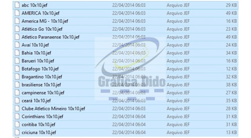 Matriz Bordado Times De Futebol Formato Jef Matrizes