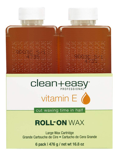 Clean & Easy Vit E - Cera Enrogable (6 Unidades, Vitamina E,