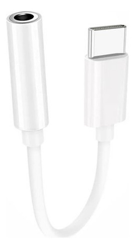 Adaptador Type C Fone Ouvido P2 3.5mm Genuino Stereo Stereo Cor Branco