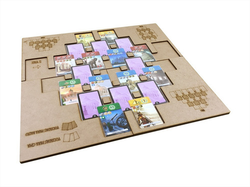 Playmat Em Mdf Para 7 Wonders Duel - Com Case