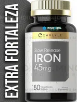 Comprar Carlyle Hierro Liberación Lenta De 45mg 180 Tabletas Veggies Sabor Sin sabor