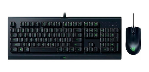 Kit de teclado y mouse gamer Razer Cynosa Lite + Abyssus Lite Español de color negro