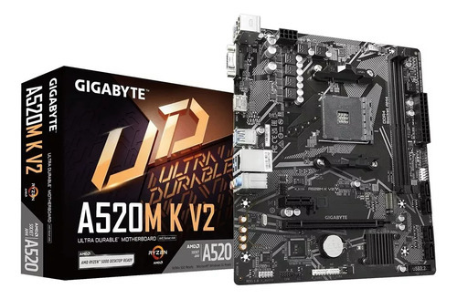 Placa Madre Gigabyte A520m K V2, Am4, Ddr4, M.2, Microatx