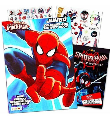 Marvel Spiderman Para Colorear Libro Bundle Con Más A8r0o