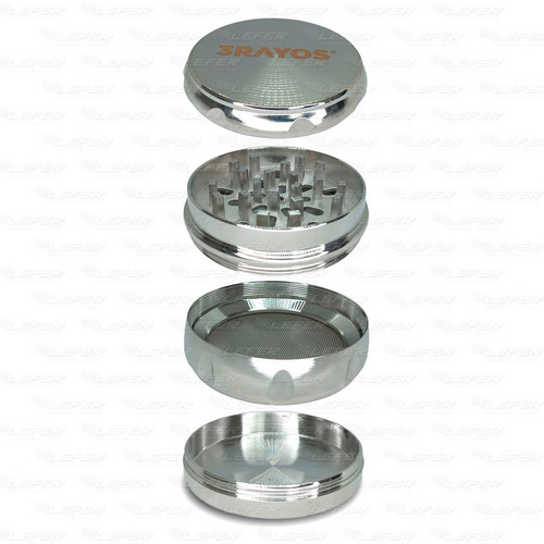 Imagen 2 de 10 de Picador Aluminio 4partes Imantado Polinizador Bombo Plateado