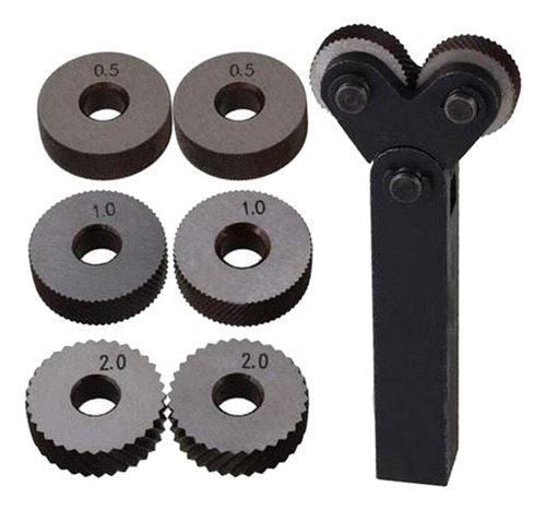 7pcs Nueva Herramienta De Moleteado Ruedas Diagonales Kit De