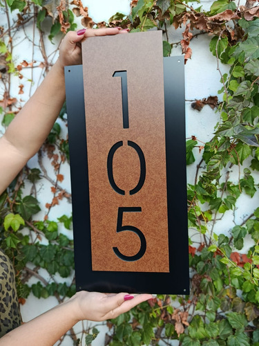 Número Residencial Personalizado Acm Preto + Cortem 60cm Preto