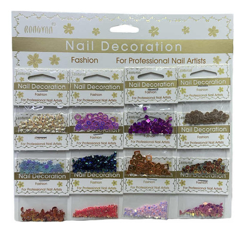 Pack X12 Glitters Decoración Uñas Ojos Cuerpo Cabello