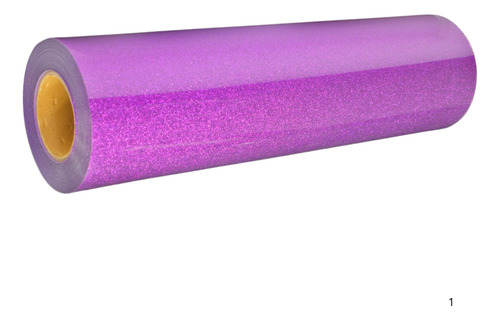 Vinilo Termotransferible Textil Glitter Pu 0.50 X 25m Color Violeta