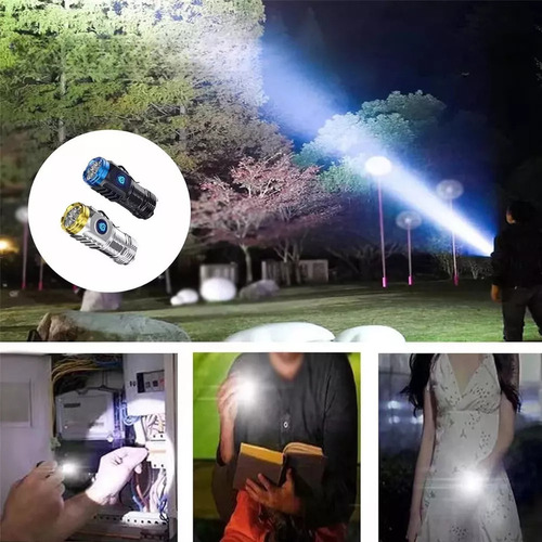 Lanterna Mini Flash Super Power De Três Olhos Lanterna