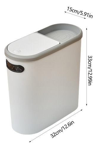 Cubo De Basura W, Bloqueador De Olores Para Baño Con Tapa, G
