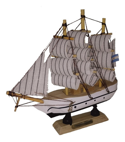 Fragata Libertad Madera C/base 16 X 14 Cm